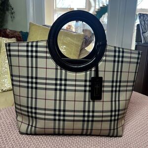 AUTHENTIC Vintage Burberry London Tote Bag